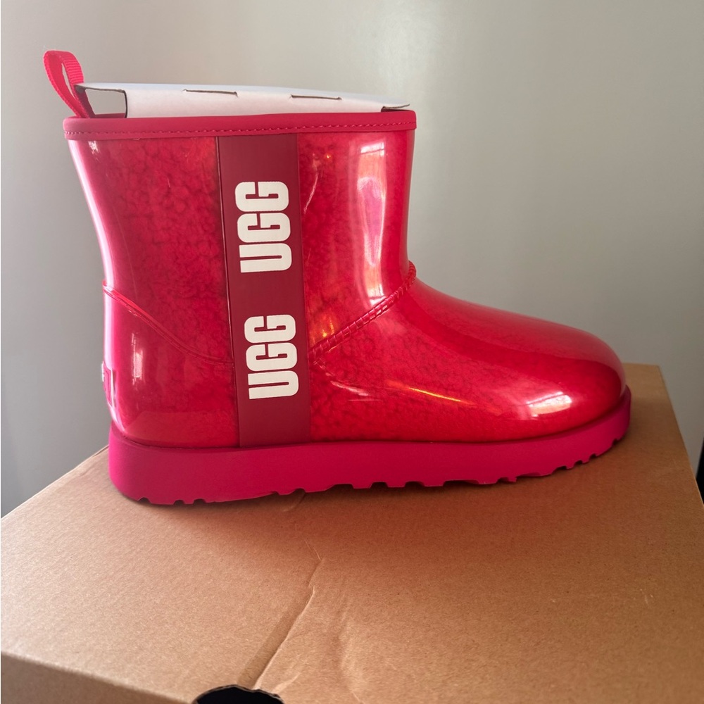 UGG Classic Clear Mini Red Boots